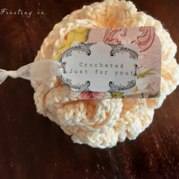 Handmade Crocheted Large Bath Pouf - Picture 2 of 4